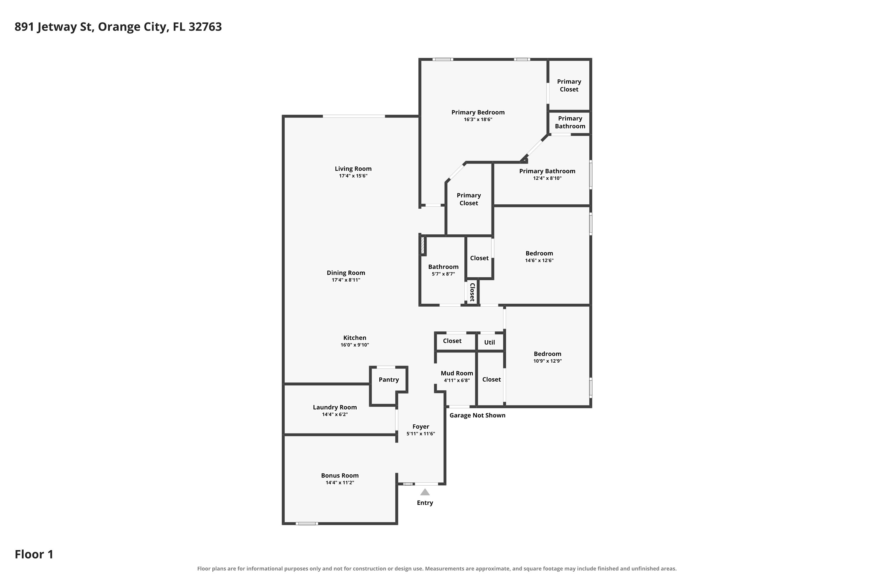 Floor plan for 891 Jetway Street